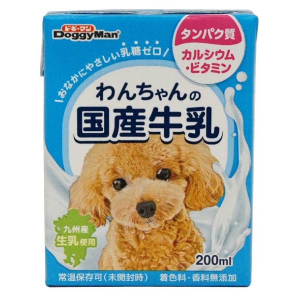 ドギーマン わんちゃんの国産牛乳 200ml(牛乳)