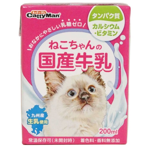 ドギーマンハヤシ キャティーマン ねこちゃんの国産牛乳 200ml(国産牛乳)