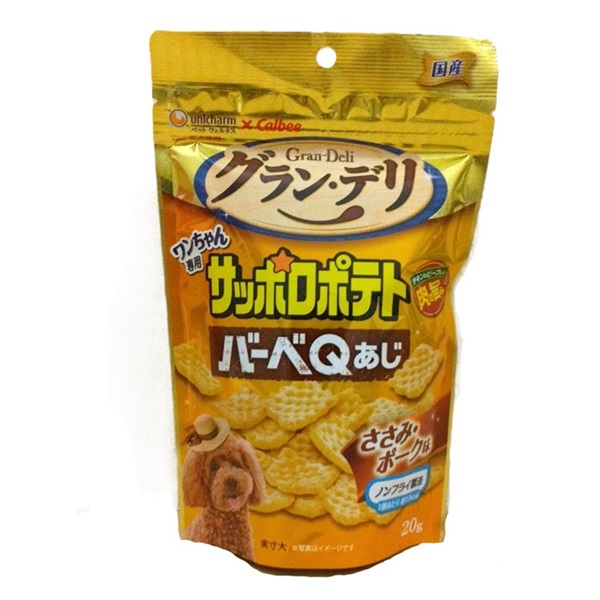 ユニ・チャーム グラン･デリ ワンちゃん専用 サッポロポテト バーベＱあじ ささみ＆ポーク味 20g