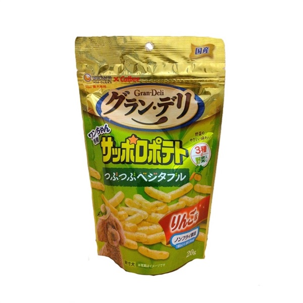 ユニ・チャーム グラン･デリ ワンちゃん専用 サッポロポテト つぶつぶベジタブル りんご味 20g