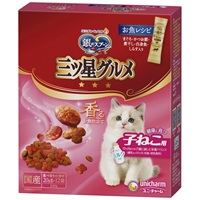 ◆ユニ・チャームペット 銀のスプーン 三ツ星グルメ 健康に育つ子ねこ用お魚レシピ 240g