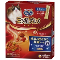 ◆ユニ・チャームペット 銀のスプーン 三ツ星グルメ 香るお魚仕立て食事の吐き戻し軽減フード お魚レシピ 192g