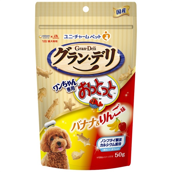 ユニ・チャーム グラン･デリ ワンちゃん専用おっとっと バナナ&りんご味 50g
