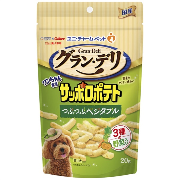 ユニ・チャーム グラン･デリ ワンちゃん専用サッポロポテトつぶつぶベジタブル 20g