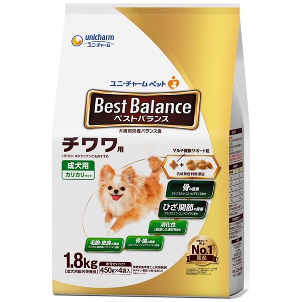 ◆ユニ・チャーム ベストバランス カリカリ仕立て チワワ用 1.8kg