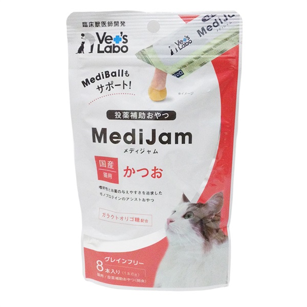 ジャパンペット コミュニケーションズ Vet's Labo メディジャム 猫用 かつお 6g×8本(かつお)
