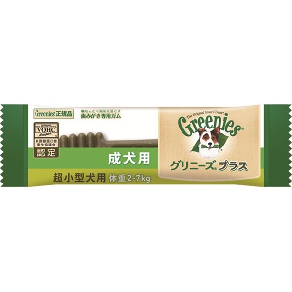 マースジャパンリミテッド グリニーズ プラス 成犬用 超小型犬用 2-7kg 1本入(成犬用 超小型犬用)