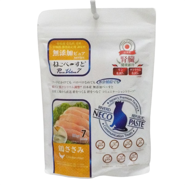 リバードコーポレーション ねこぺ～すと 無添加ピュア PureValue7 腎臓健康維持 鶏ささみ 30g×7本