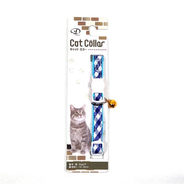 リードッグ LEADOG ギンガムチェックセーフティーカラー C ブルー(ブルー)