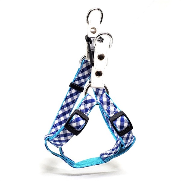 リードッグ LEADOG NEWギンガムチェックカンタンハーネス SS ブルー(ブルー)