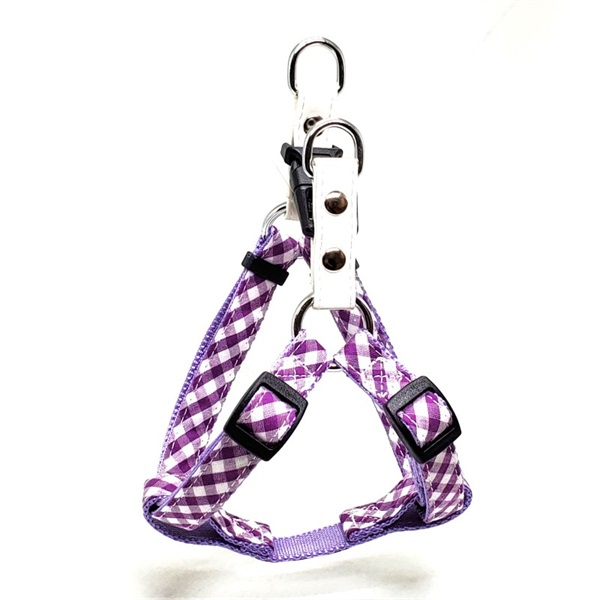 リードッグ LEADOG NEWギンガムチェックカンタンハーネス SS パープル