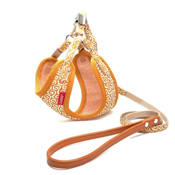 リードッグ LEADOG 唐草キャットハーネスリード SS イエロー(SS イエロー)