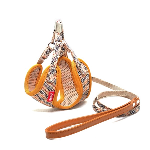 リードッグ LEADOG Bチェックフロントハーネスリード SS ブラウン