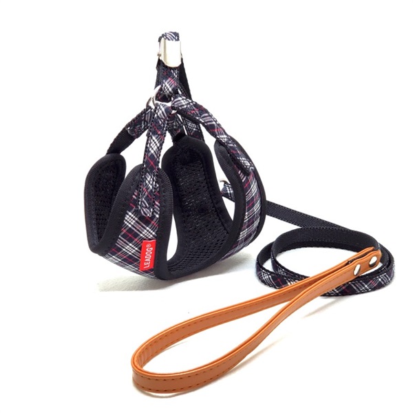 リードッグ LEADOG Bチェックフロントハーネスリード S ブラック(ブラック)