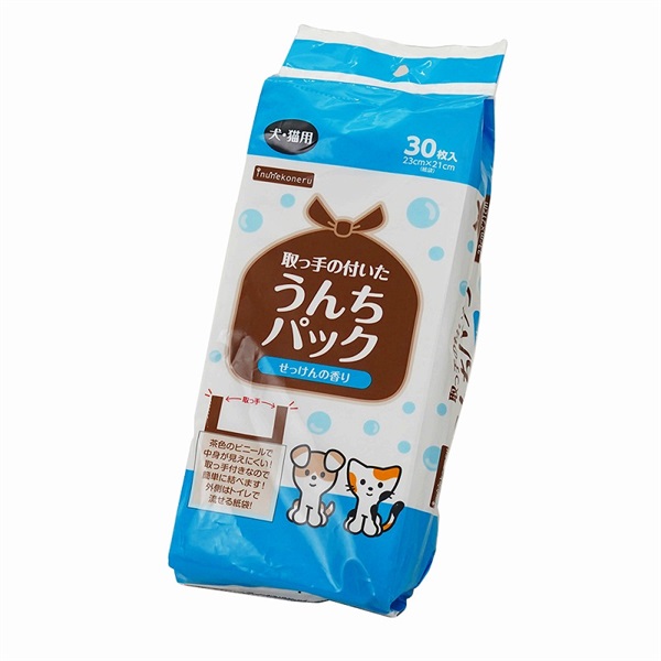 ペットライブラリー inunekoneru 取っ手の付いたうんちパック 30枚(取っ手の付いたうんちパック)