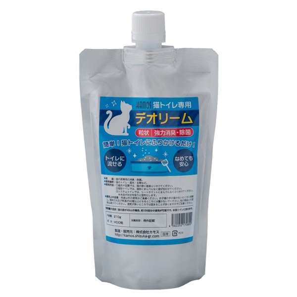 カモス バクテレスデオリーム 猫トイレ専用 粒状強力消臭・除菌 210g