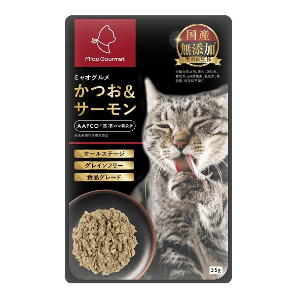 バイオフィリア ミャオグルメレトルト かつお＆サーモン 35g