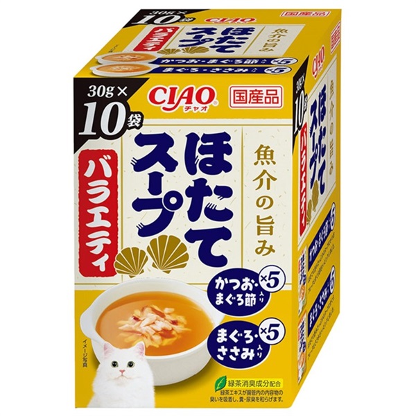 いなばペットフード CIAO スープ ほたてスープバラエティ 30g×10P
