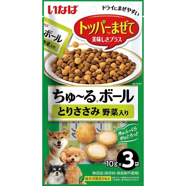 いなばペットフード ちゅ～るボール とりささみ 野菜入り 10g×3袋