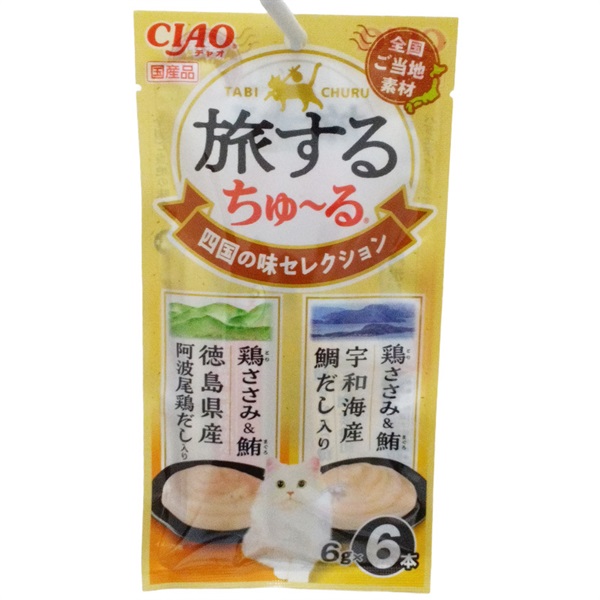 いなばペットフード CIAO 旅するちゅ～る 四国の味セレクション 6g×6本(四国の味)