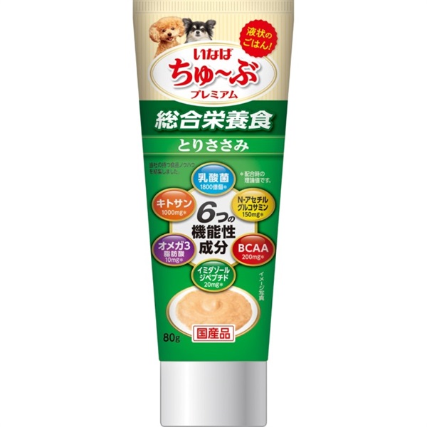 いなばペットフード ちゅ～ぶプレミアム とりささみ 80g(プレーン)