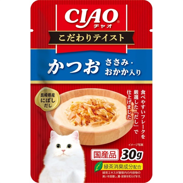 いなばペットフード CIAO こだわりテイスト かつお ささみ・おかか入り 30g(かつお ささみ・おかか入り)