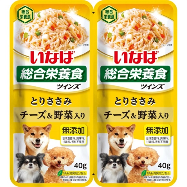 ◆いなばペットフード ツインズ とりささみ チーズ＆野菜入り 80g(40g×2)