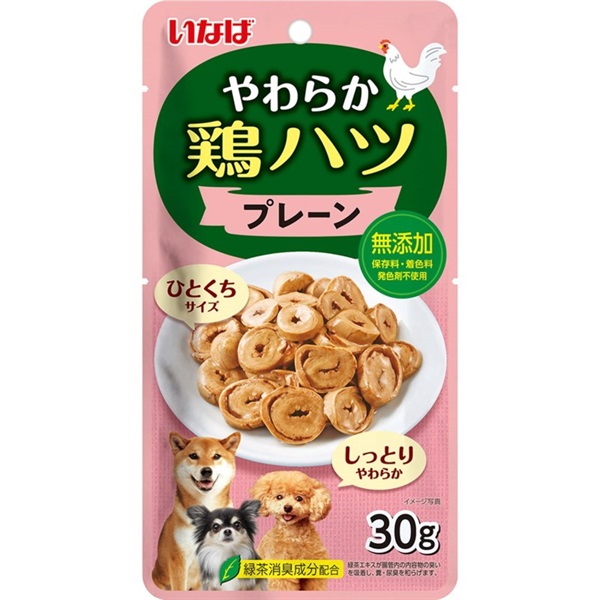 いなばペットフード やわらか 鶏ハツ プレーン 30g