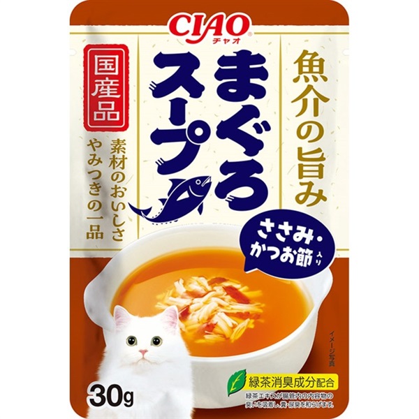 いなばペットフード CIAO スープ まぐろスープ ささみ・かつお節入り 30g