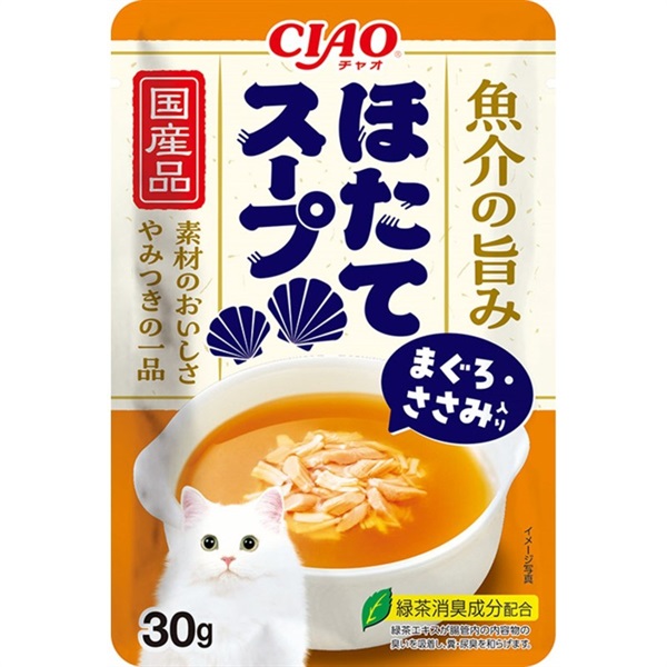 いなばペットフード CIAO スープ ほたてスープ まぐろ・ささみ入り 30g(まぐろ・ささみ入り)