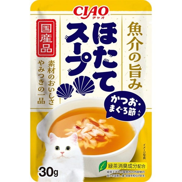 いなばペットフード CIAO スープ ほたてスープ かつお・まぐろ節入り 30g