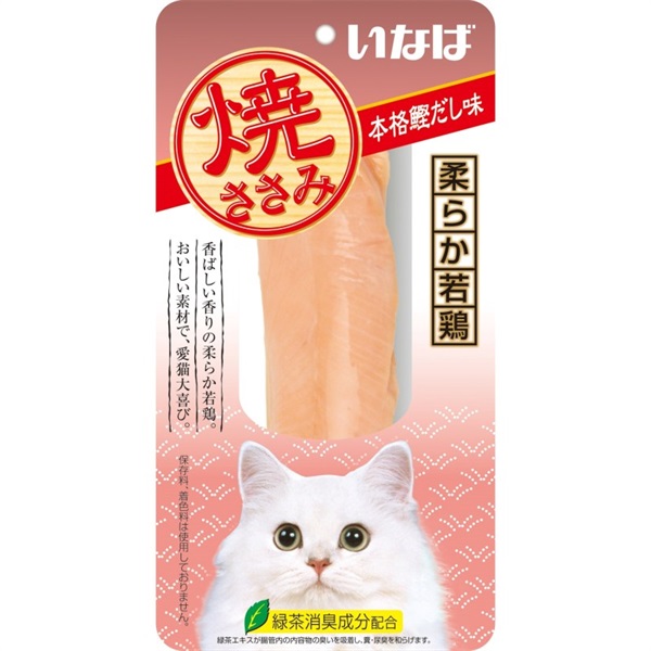 いなばペットフード 焼ささみ 本格鰹だし味 1本