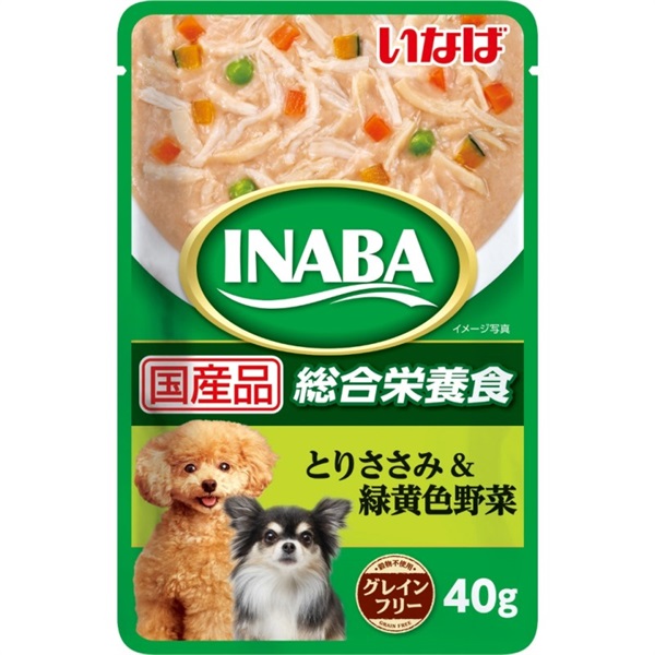 いなばペットフード INABAパウチ とりささみ＆緑黄色野菜 40g(とりささみ＆緑黄色野菜)