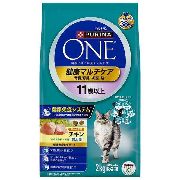 ◆ネスレ日本 ピュリナワンキャット 健康マルチケア 11歳以上 チキン 2.0kg