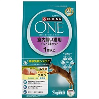 ◆ネスレ日本 ピュリナワンキャット 室内飼い猫用 1歳以上 チキン 2kg