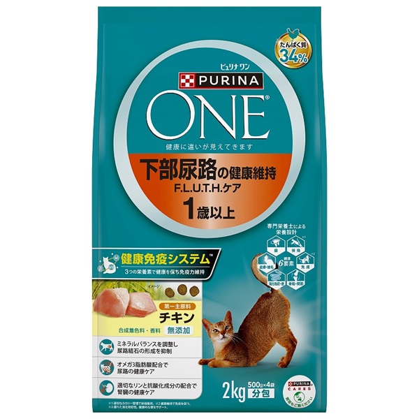 ネスレ日本 ピュリナワンキャット 下部尿路の健康維持F.L.U.T.Hケア チキン 2.0kg(チキン)