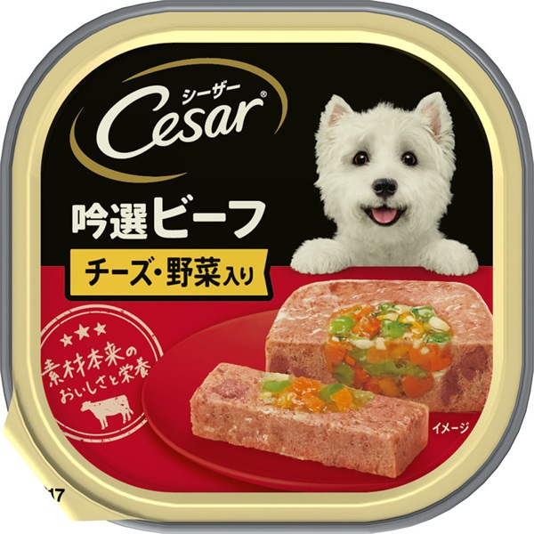マースジャパンリミテッド シーザー 吟選ビーフ チーズ・野菜入り 100g