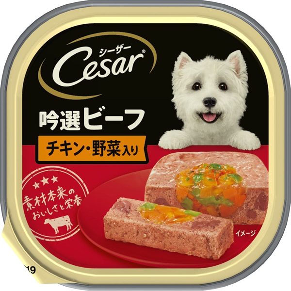 マースジャパンリミテッド シーザー 吟選ビーフ チキン・野菜入り 100g