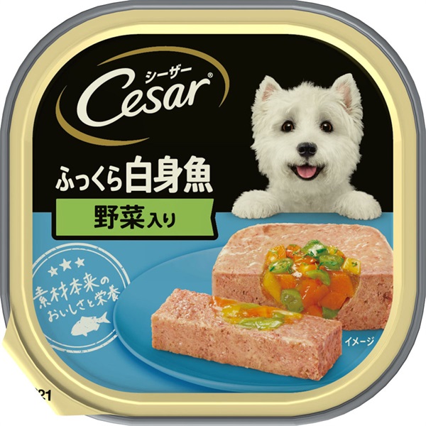 マースジャパンリミテッド シーザー ふっくら白身魚 野菜入り 100g