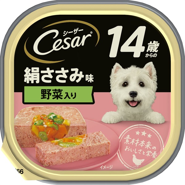 マースジャパンリミテッド シーザー 14歳からの 絹ささみ味 野菜入り 100g