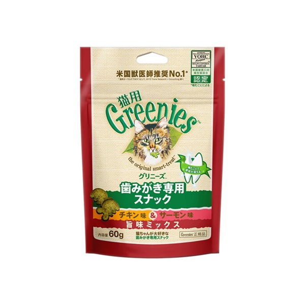 マースジャパンリミテッド グリニーズ  猫用 チキン味＆サーモン味 旨味ミックス 60g(チキン味＆サーモン味 旨味ミックス)