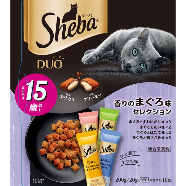 ◆マースジャパンリミテッド シーバデュオ 15歳以上 香りのまぐろ味セレクション 200g