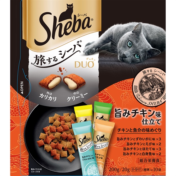 ◆マースジャパンリミテッド シーバデュオ 旅するシーバ 旨みチキン味仕立て チキンと魚介の味めぐり 200g