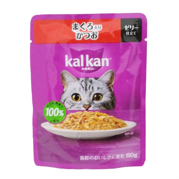 マースジャパン リミテッド カルカン パウチ まぐろ入りかつお ゼリー仕立て 60g