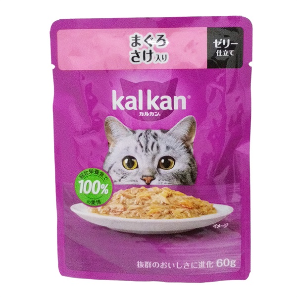 マースジャパン リミテッド カルカン パウチ まぐろ さけ入り ゼリー仕立て 60g(まぐろ さけ入り)