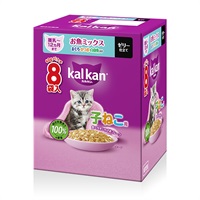マース カルカンパウチ 子ねこ用 お魚ミックス まぐろ・かつお・白身魚入り ６０ｇＸ８袋