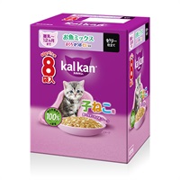 マース カルカンパウチ 子ねこ用 お魚ミックス まぐろ・かつお・たい入り ６０ｇＸ８袋