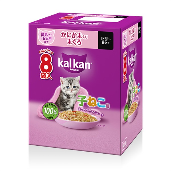 マース カルカンパウチ 子ねこ用 かにかま入りまぐろ ６０ｇＸ８袋