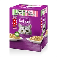 マース カルカンパウチ 2種のセレクション まぐろ・たい・白身魚・ほたてだし入り/まぐろ・かつお・さけ・えび風味６０ｇＸ８袋