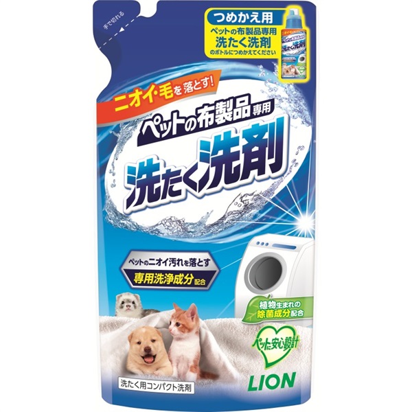 ライオンペット ペットの布製品専用洗たく洗剤 つめかえ用320g